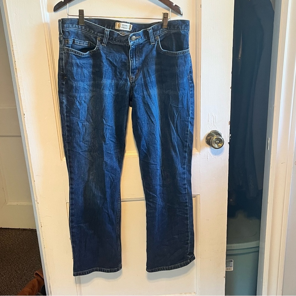 Carhartt women’s jeans size 14 short original straight fit